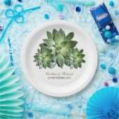 Assiettes en papier Simple Succulent Mariage (Fête)