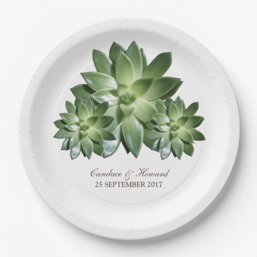 Assiettes en papier Simple Succulent Mariage (Devant)