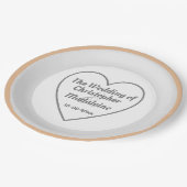 Assiettes en papier simples argent gris et blanc p (Angle)