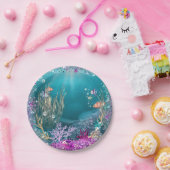 Assiettes en papier sous l'océan (Fête)