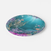 Assiettes en papier sous l'océan (Angle)