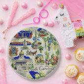 Assiettes en papier sur les monuments de Caroline (Fête)