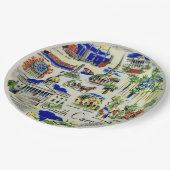 Assiettes en papier sur les monuments de Caroline (Angle)