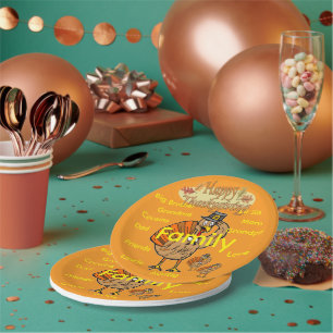 Assiettes en papier Thanksgiving