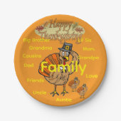 Assiettes en papier Thanksgiving (Devant)