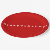 Assiettes en papier thème CrazySexyCool (Angle)