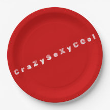 Assiettes en papier thème CrazySexyCool
