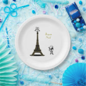 Assiettes en papier Tour Eiffel Noël de Paris (Fête)