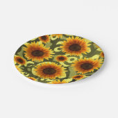 Assiettes en papier Tournesols (Angle)