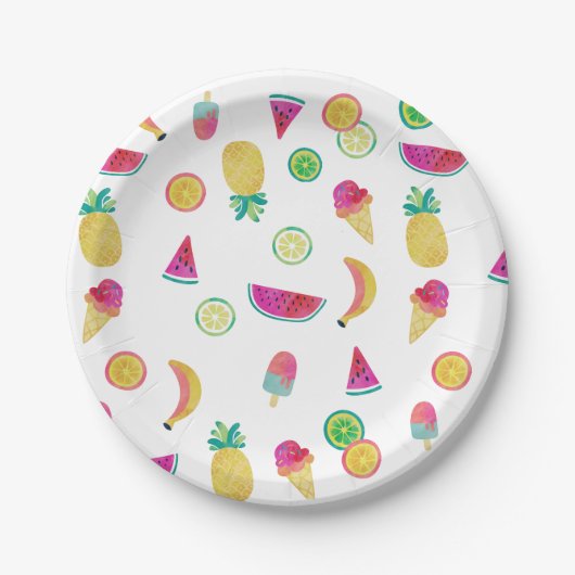 Assiettes en papier Tutti Frutti (Devant)