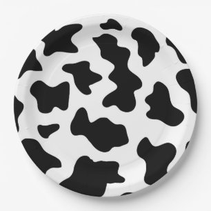 assiettes en papier vache meuglante