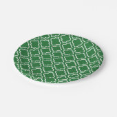 Assiettes en papier vert pour Noël (Angle)