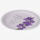 Assiettes en Papier Violettes Violet Foncé (Angle)