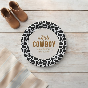 Assiettes en papier western cowboy avec impression