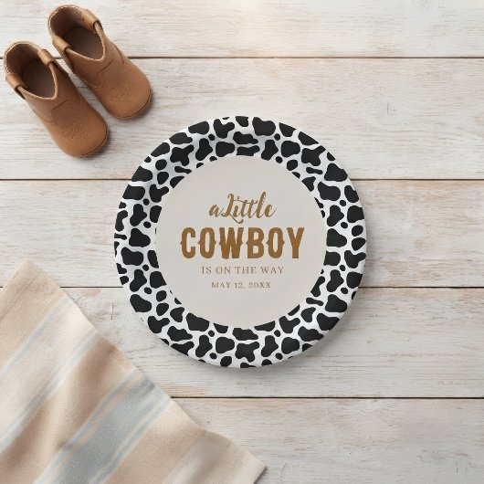 Assiettes en papier western cowboy avec impression