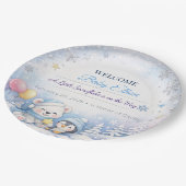 Assiettes jetables pour fête Papillon givré (Angle)