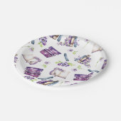 Assiettes sur le thème du livre pour une douche de (Angle)