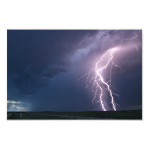 Assiniboia SK Lightning Bolt Foto Afdruk