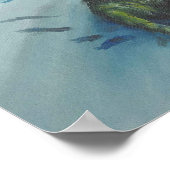 Assis dans la neige - Poster (Coin)