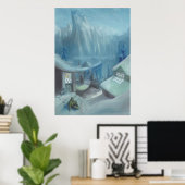 Assis dans la neige - Poster (Bureau à domicile)