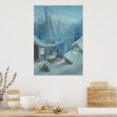 Assis dans la neige - Poster (Cuisine)