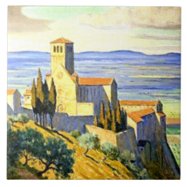 Assisi, Italië - fijn kunstschilderij Tegeltje