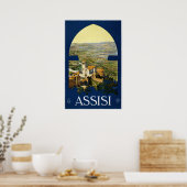 Assisi Italië poster van vintage-reizen (Keuken)