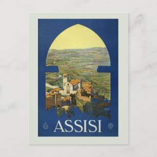  Assisi Italië Retro Italiaans Reizen Briefkaart