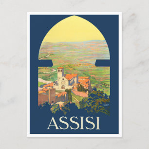 Assisi Italy vintage Briefkaart