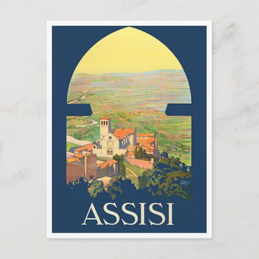 Assisi Italy vintage Briefkaart (Voorkant)