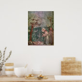 Assisi, St Francis en de vogels Poster (Keuken)