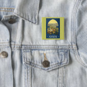 Assisi Vierkante Button 5,1 Cm (In situ)