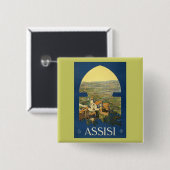 Assisi Vierkante Button 5,1 Cm (Voorkant /achterkant)
