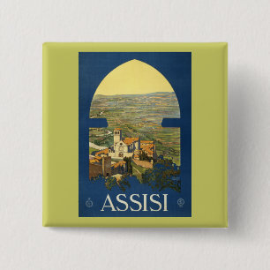 Assisi Vierkante Button 5,1 Cm