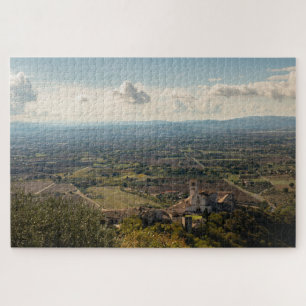 Assisi vlakte en Saint Francis Basilica, Italië Legpuzzel