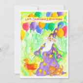 Assistant Ballons magiques Invitation de fête d'an (Devant)