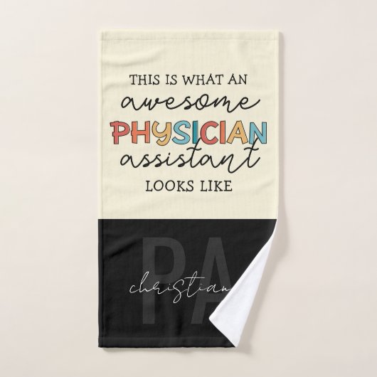 Assistant de médecin sur mesure Funny Awesome PA c (Serviette à main)