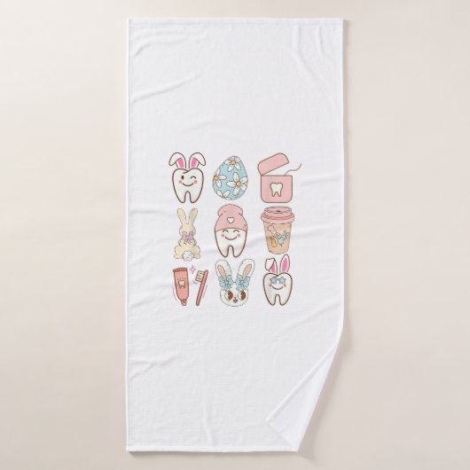 Assistant Dentaire de Pâques Dentiste Tooth Bunny  (Serviette de bain)