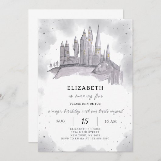 Assistant École Invitation d'anniversaire (Devant / Derrière)