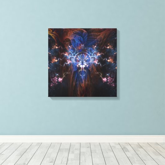 Assistant Fractal sur toile enveloppée 16x16 (Insitu (Plancher de Bois))