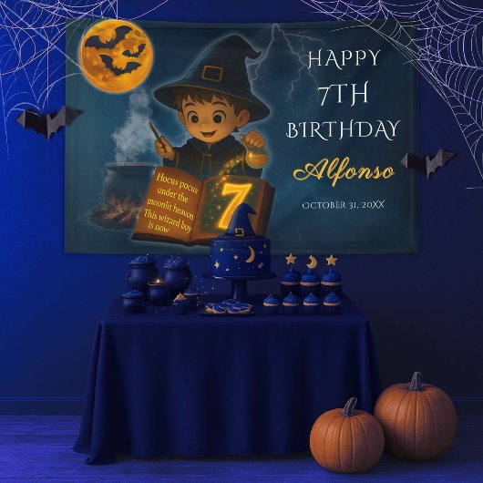 Assistant Halloween bannière fête d'anniversaire