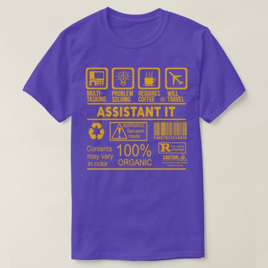 ASSISTANT IT NICE DESIGN 2017 Classic TShirt (Design voorkant)