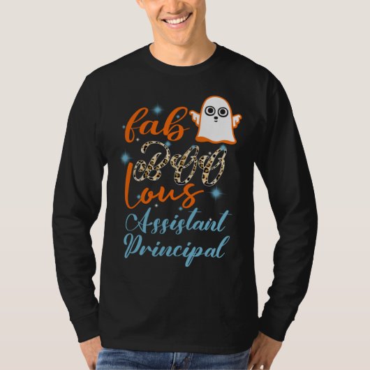 Assistant Principal Halloween Fab Boo Lous Leopard T-shirt (Voorkant)