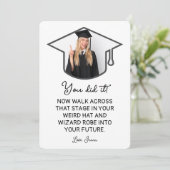 Assistant Robe et Casquette Graduation Carte photo (Debout devant)