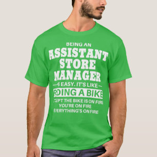 Assistant Store Manager Riding bike T-shirt