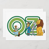 Assistant vintage de caractères Oz Invitation (Devant / Derrière)