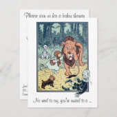 Assistant vintage de Oz, Invitation Baby shower fi (Devant / Derrière)