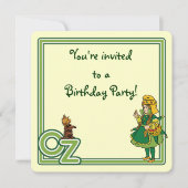 Assistant vintage d'Oz, Invitation de fête d'anniv (Devant)