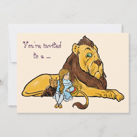 Assistant vintage d'Oz, Invitation de fête d'anniv (Devant)