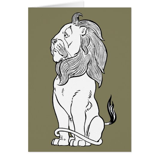 Assistant vintage d'Oz, Lion courageux (Devant)